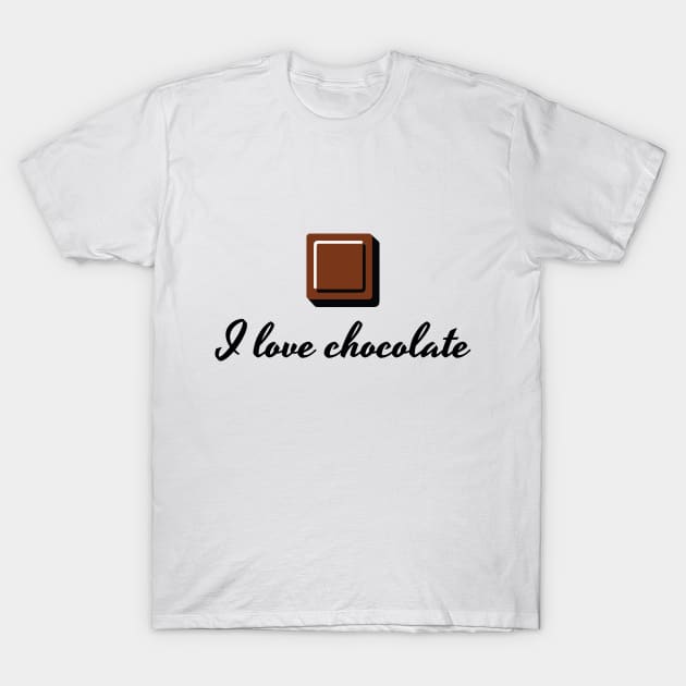 I Love Chocolate T-Shirt by JovyDesign